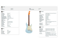 Fender Vintera III Early 60s Stratocaster RW Sonic Blue Fender Vintera III Early 60s Stratocaster RW Sonic Blue